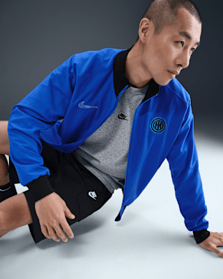 Inter Milan Strike Men's Nike Dri-FIT Football Anthem Jacket. Nike LU